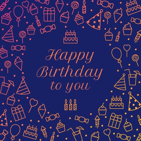 Happy Birthday Typography Vector