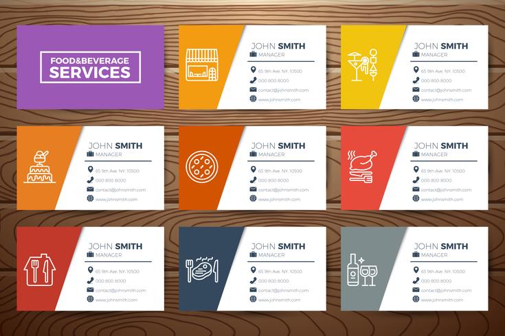 restaurant business card template vector