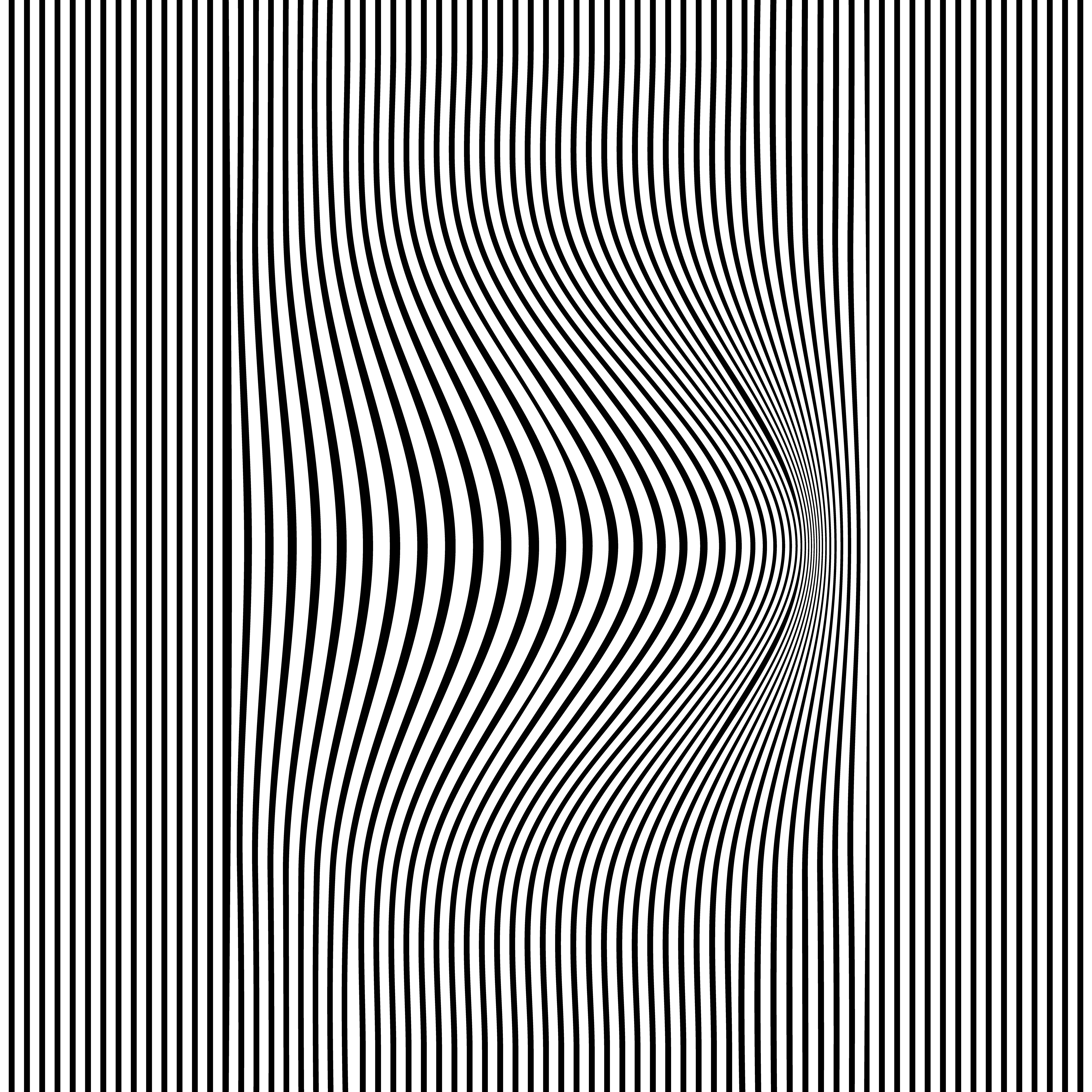 Abstract striped lines pattern wave convex design black and white