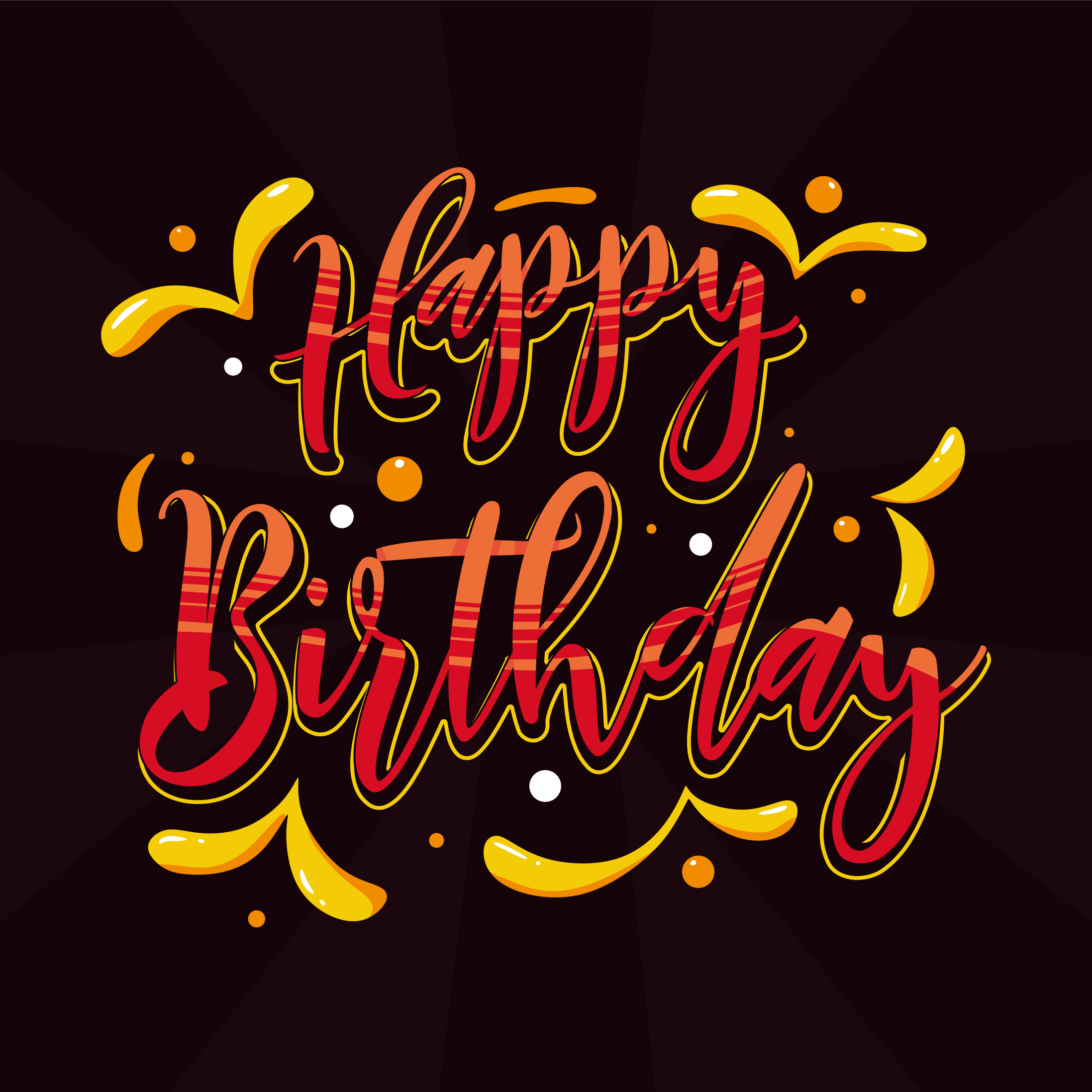 Download Happy Birthday Typography Vector - Download Free Vectors ...