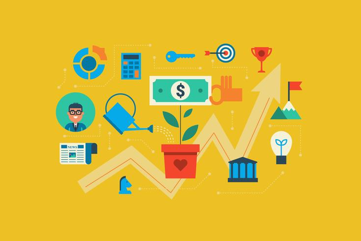 Growing Money Concept vector