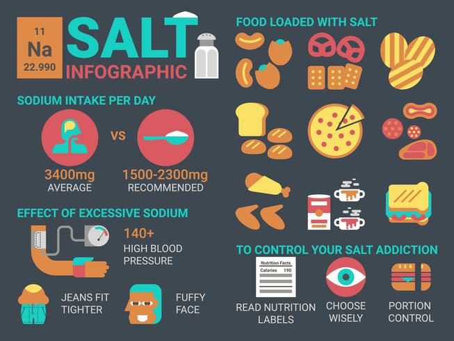 Salt infographic vector