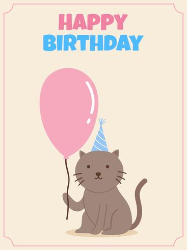 Tarjeta de feliz cumpleaños vector