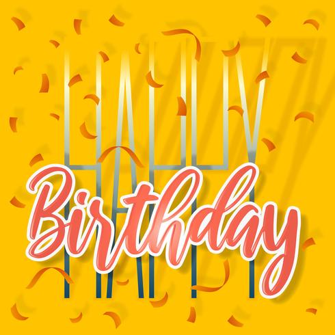 Happy Birthday Beautiful Greeting Card Poster vector