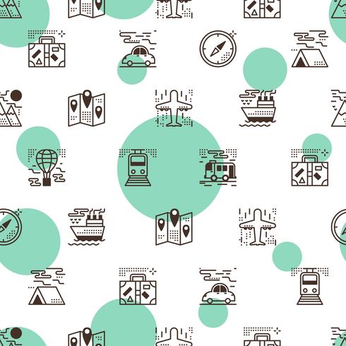 Transportation seamless pattern vector