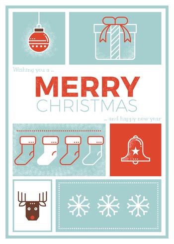 Christmas greeting card vector