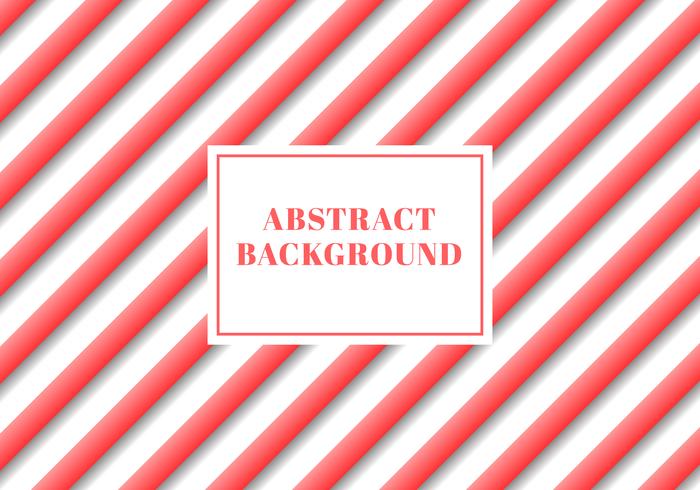 3d Stripe Lines Diagonal Pattern Living Coral Color On White