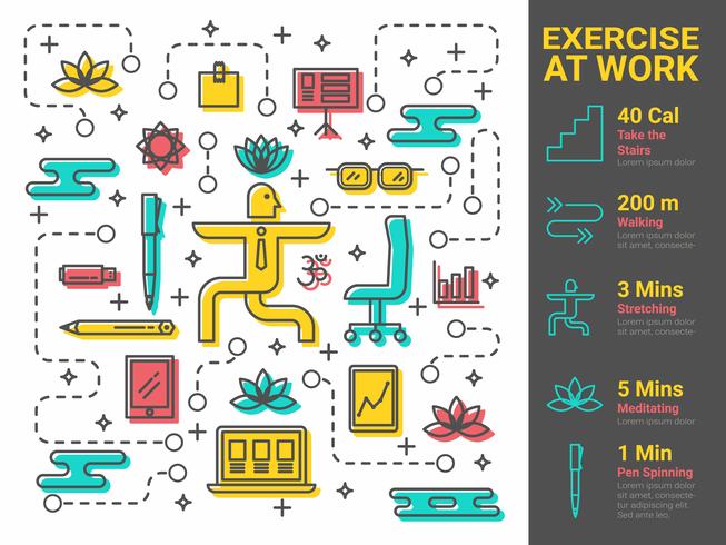 Exercise at Work vector