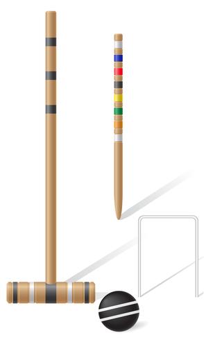 equipment for croquet vector illustration