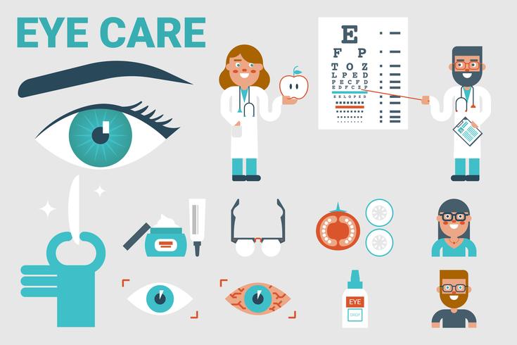 Eye care concept vector