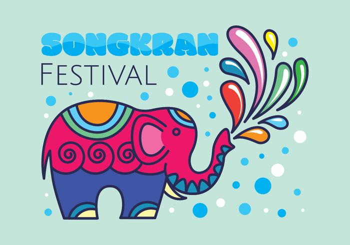 Ilustración del festival de Songkran vector