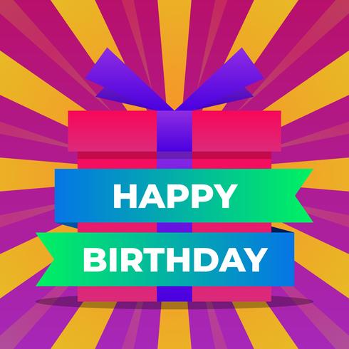 Feliz cumpleaños tarjetas de felicitación de diseño vector