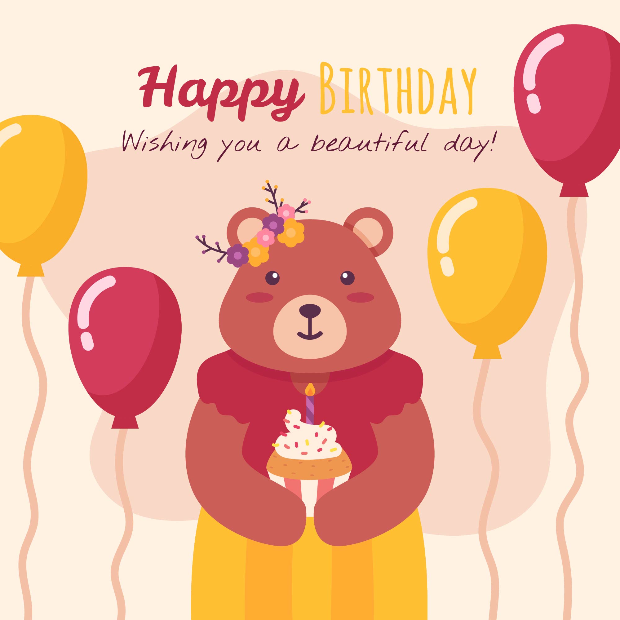 Happy Birthday Animals Vector 545589 Vector Art At Vecteezy