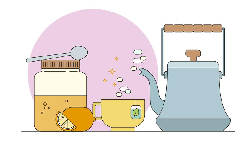 Lemon and Honey Tea Vector