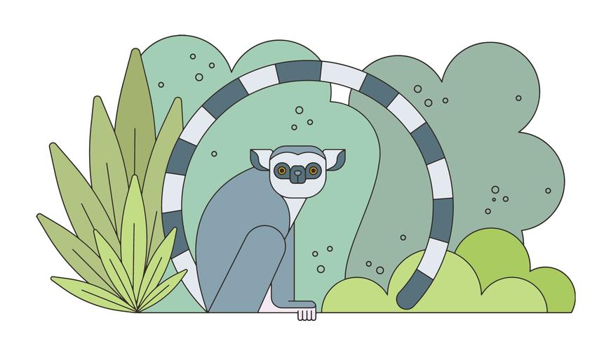 Lemur Madagascar Vector
