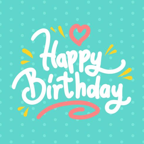 Happy Birthday Typography Vector