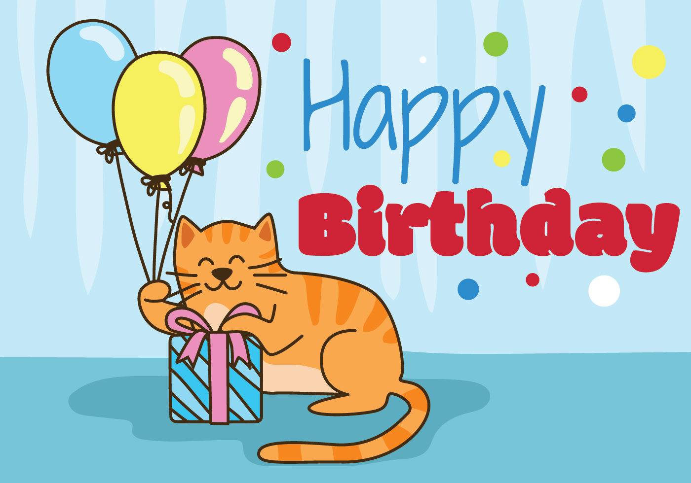 Happy Birthday Animal Cartoon