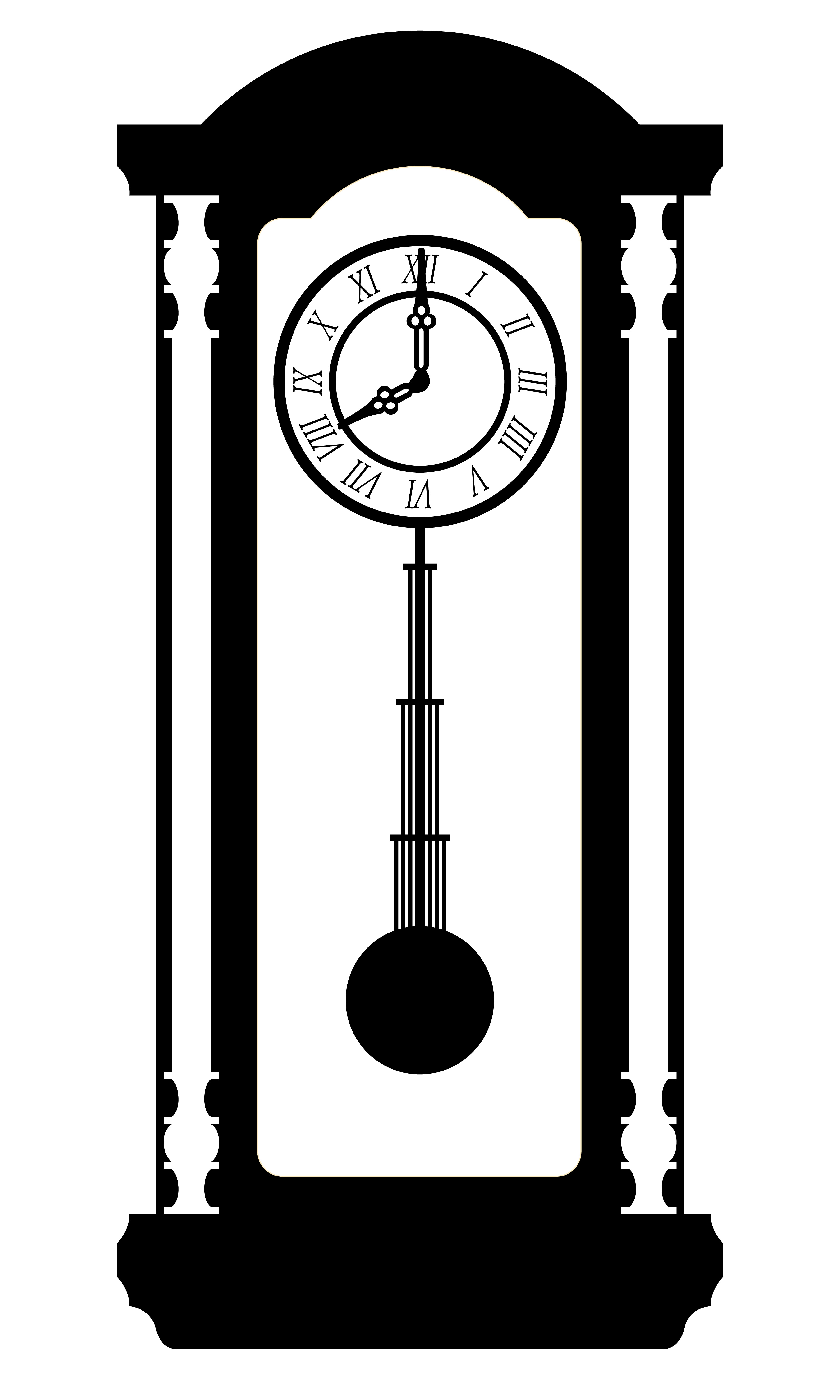 Download clock old retro vintage icon stock vector illustration black outline silhouette - Download Free ...