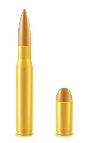 ball cartridge with a bullet vector illustration