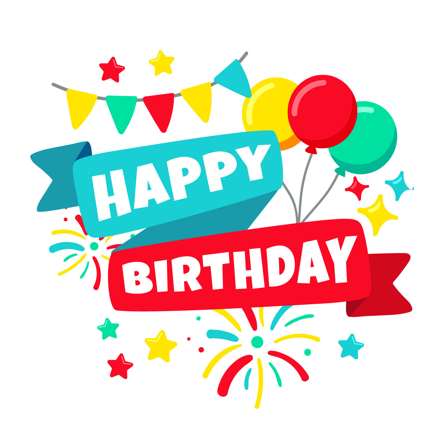 Download Happy Birthday Greeting Card 545653 Vector Art at Vecteezy