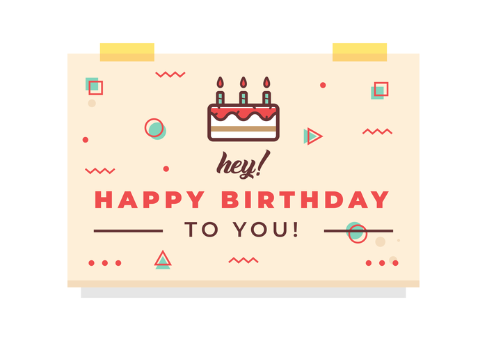 Happy Birthday Typography Vector