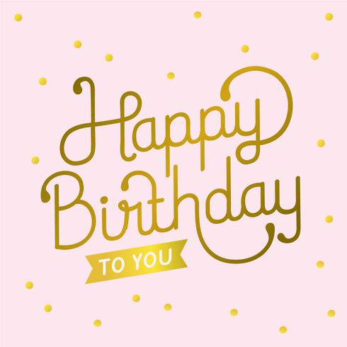 Happy Birthday Typography vector