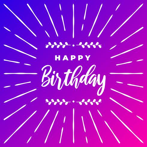 Happy Birthday Typographic Vector Greeting Cards Design 