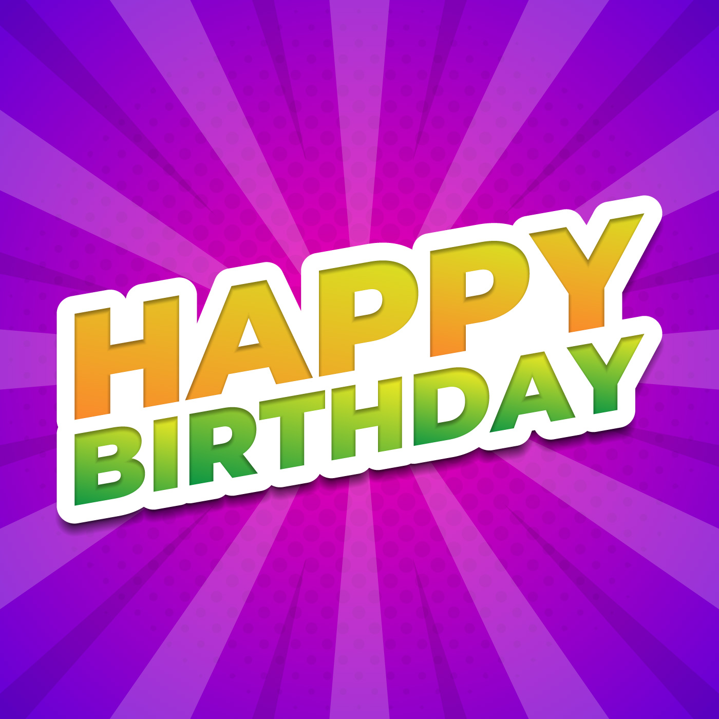 Happy Birthday Sticker Typographic Design 545711 Vector Art At Vecteezy