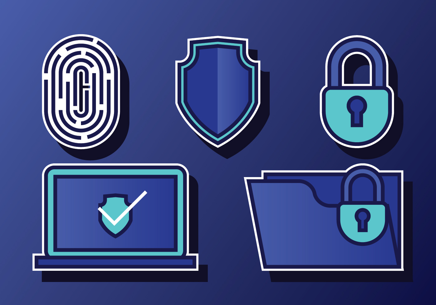 Cyber Security Set 545714 - Download Free Vectors, Clipart Graphics