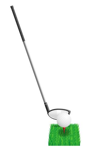 golf club and ball vector illustration