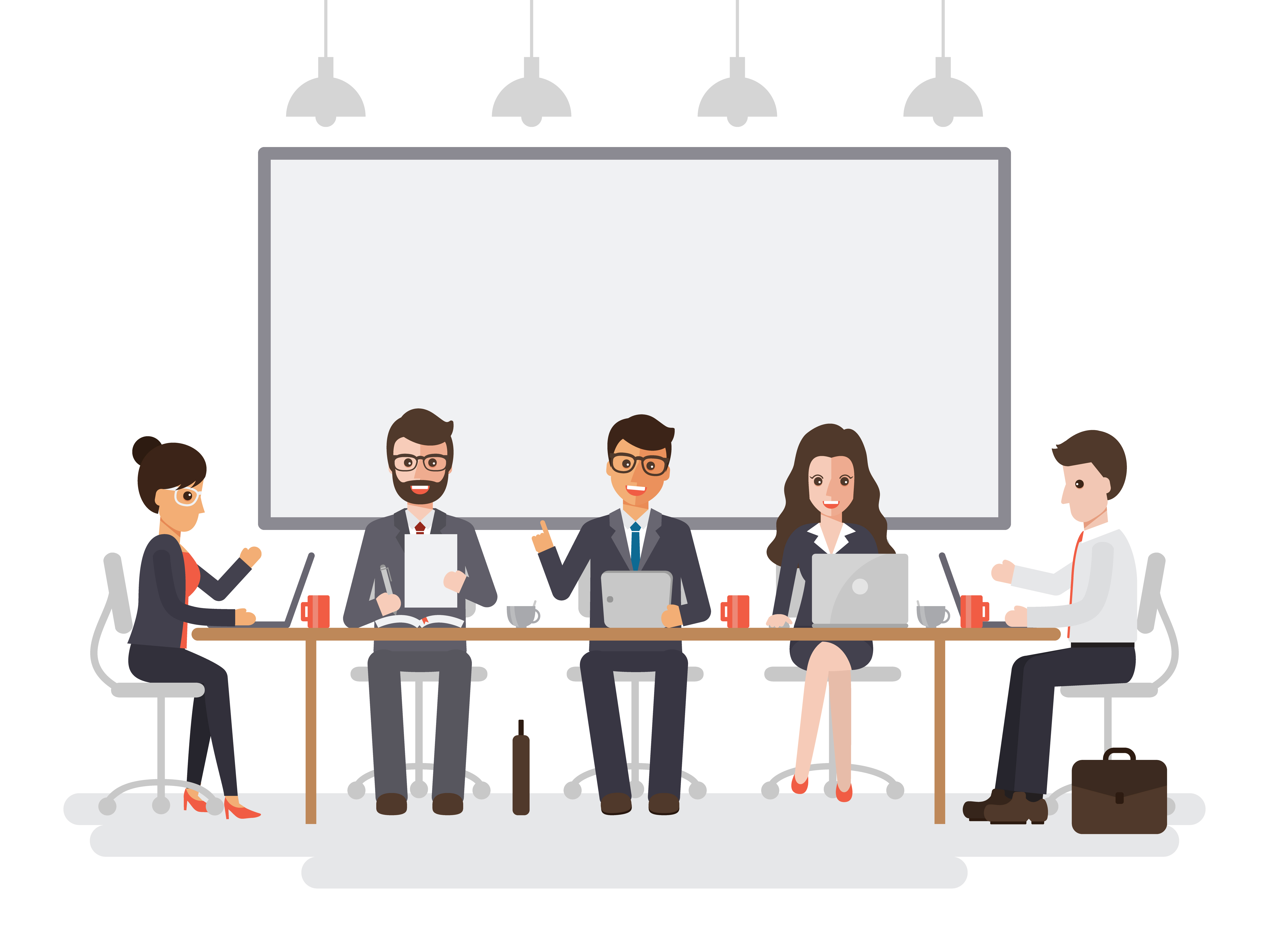 Businessmen and businesswomen meeting 545759 Vector Art at Vecteezy