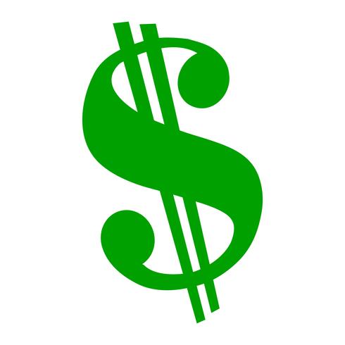 Dollar sign green vector