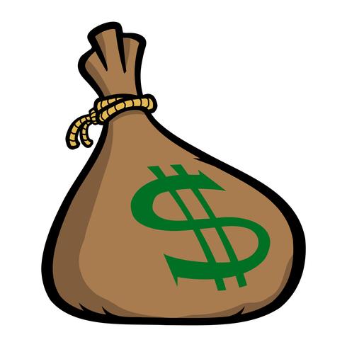 Bolsa de dinero ilustración vectorial vector