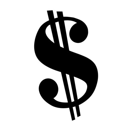 Dollar sign green vector