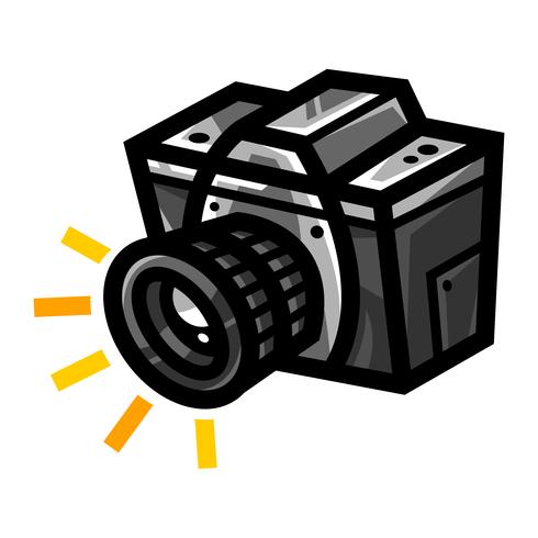 Icono de vector de cámara de fotografía