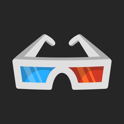 3D Movie Glasses vector