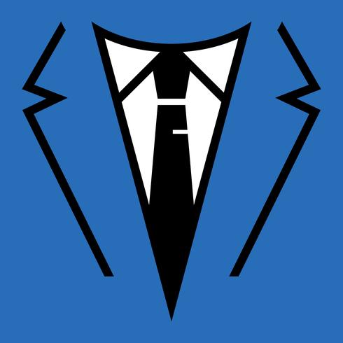 Businessman in suit head vector icon