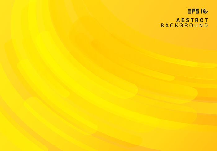 Abstract yellow geometric background and dynamic curve fluid motion shapes composition. vector