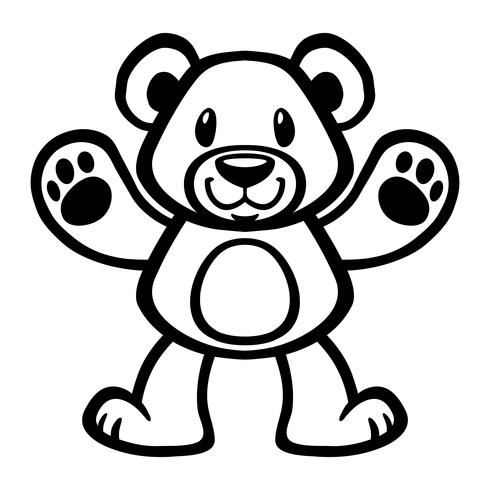 Lindo oso de peluche vector