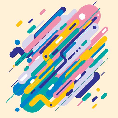Abstract Modern Composition Made Of Various Rounded Shapes