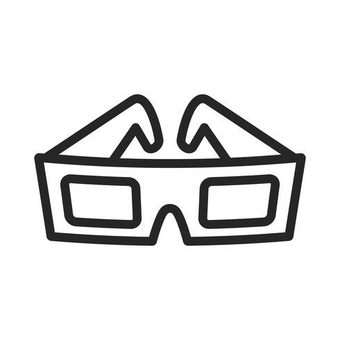 3D Movie Glasses vector