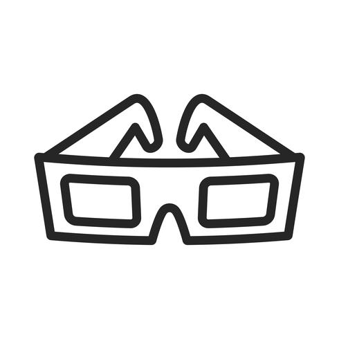 Gafas de película 3D vector