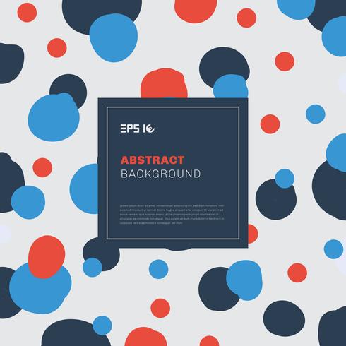 Abstract Pastels Color Circles Hand Drawn White Background