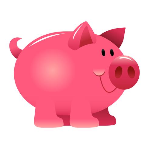 Pig cartoon vector illustration