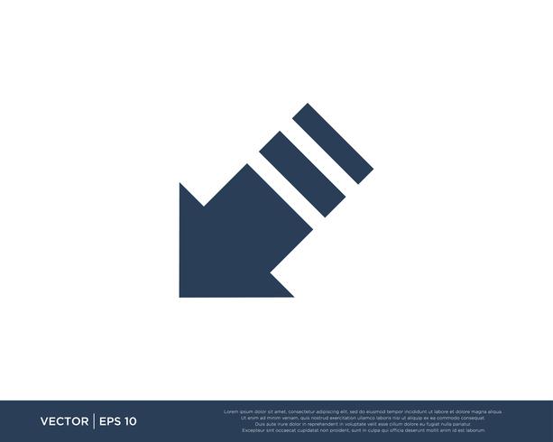 Arrow Icon Vector Template Symbol