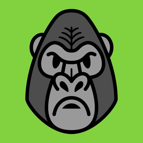 Gorilla Ape Monkey Face vector