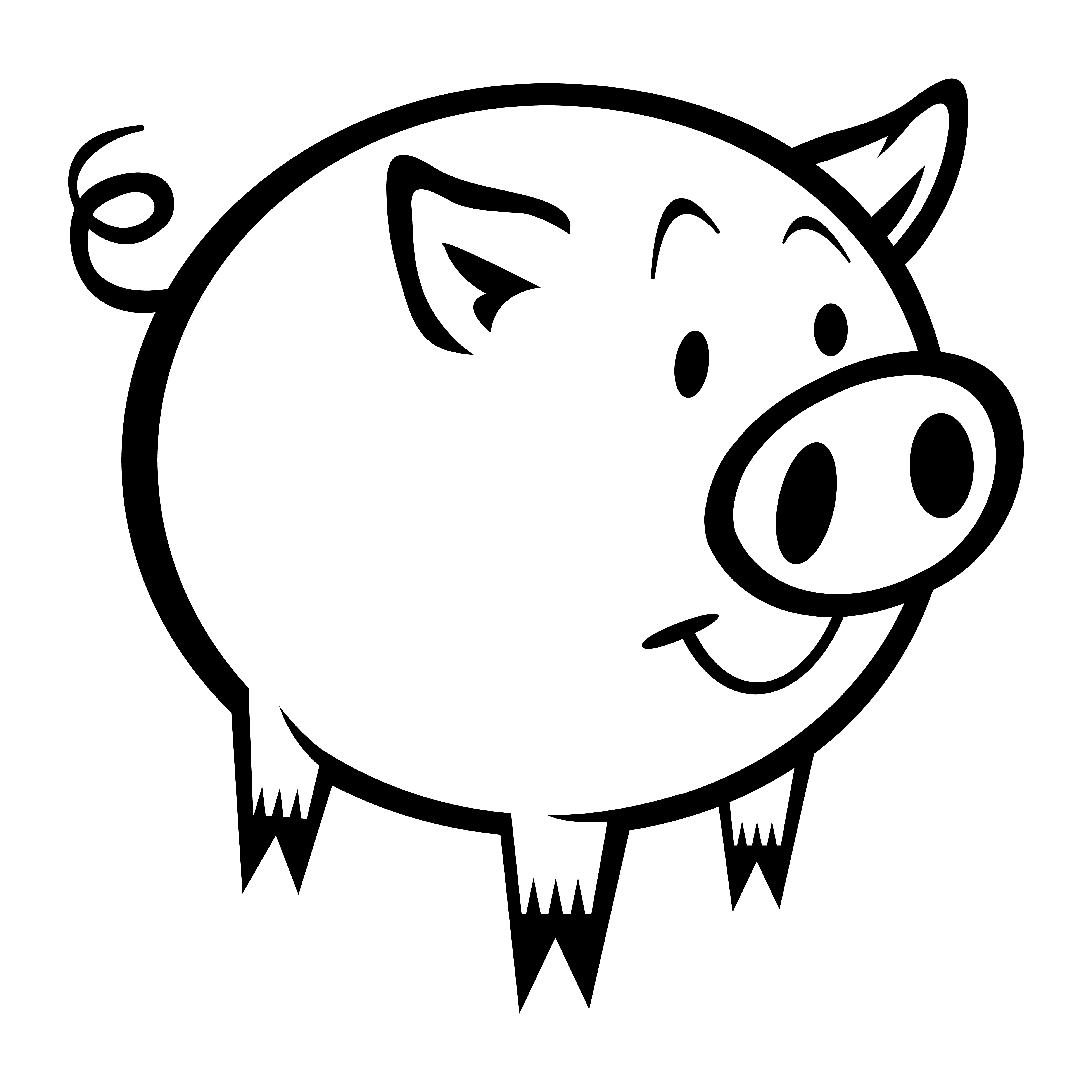 Download Pig cartoon vector illustration - Download Free Vectors ...