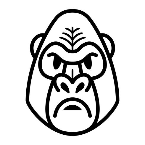 Gorilla Ape Monkey Face vector