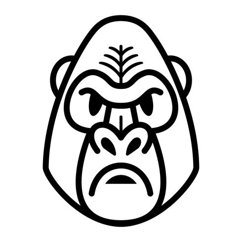 Gorilla Ape Monkey Face vector