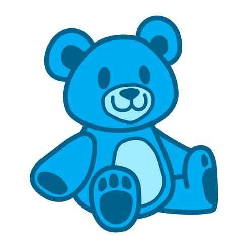 Lindo oso de peluche vector